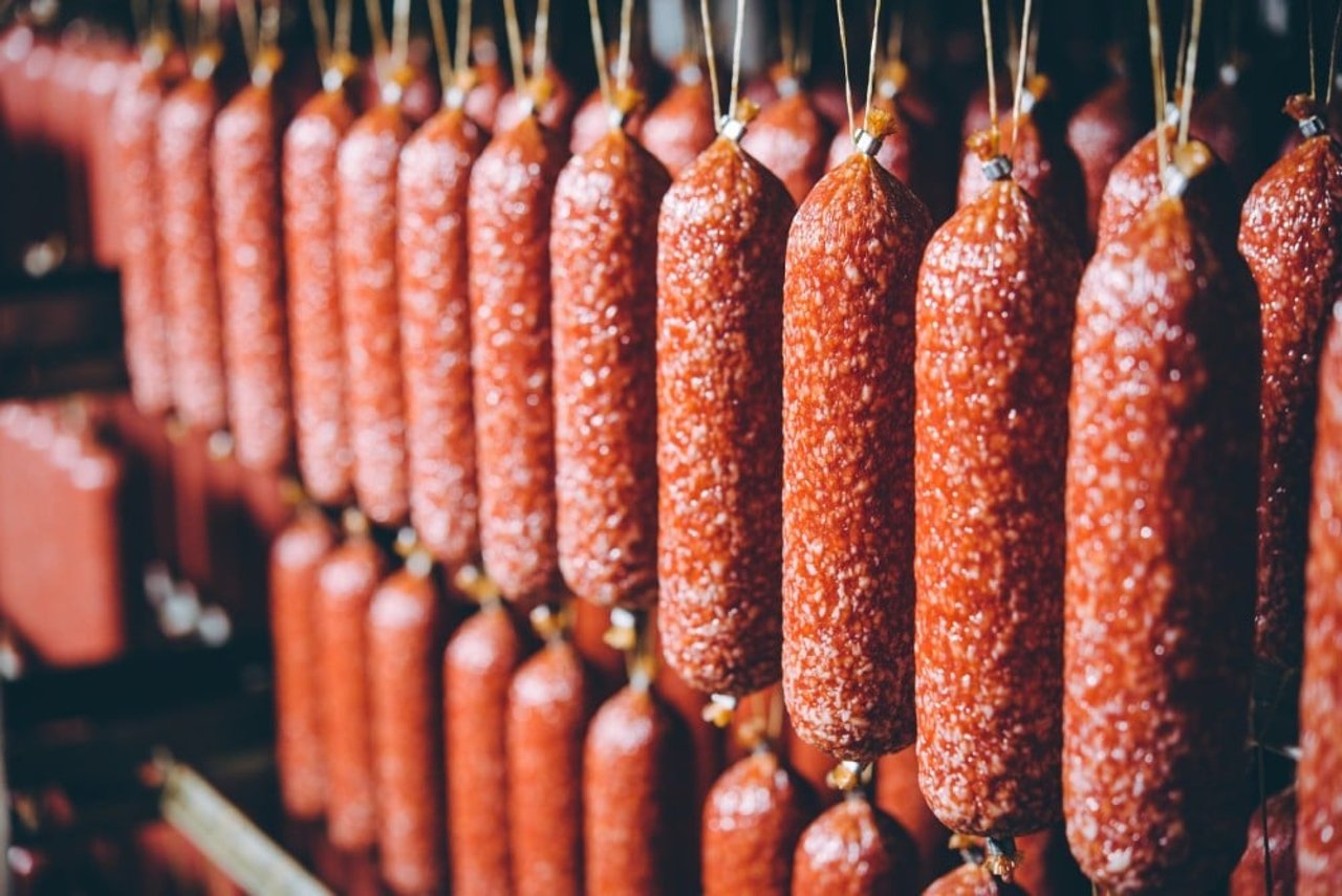 meat sausage in china animal market 