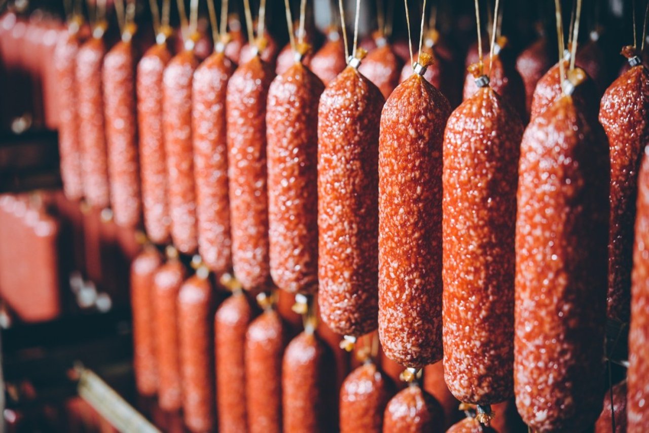 meat sausage in china animal market 