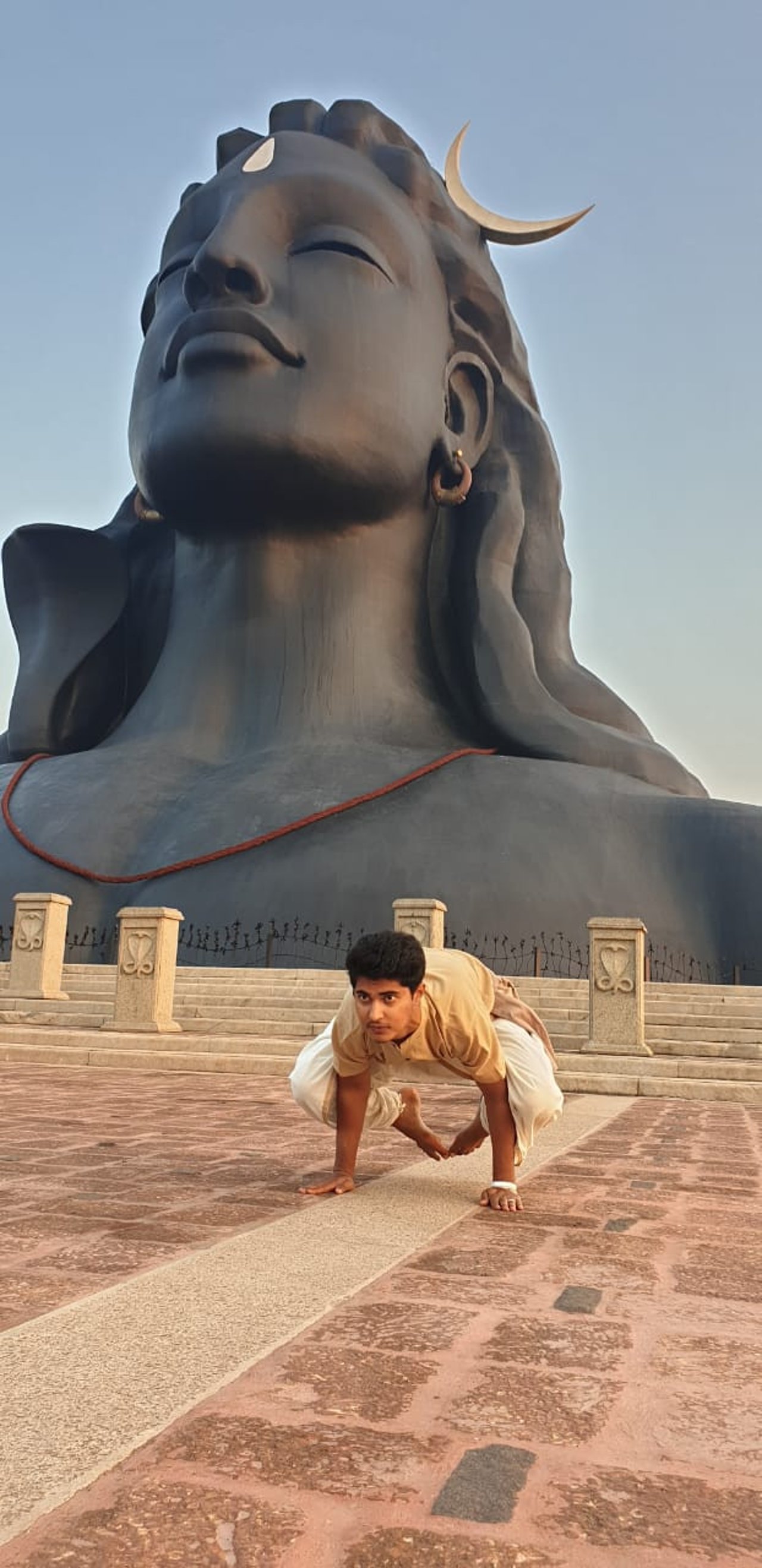 Harshdeep singh doing hatha yoga and a plant based teacher 