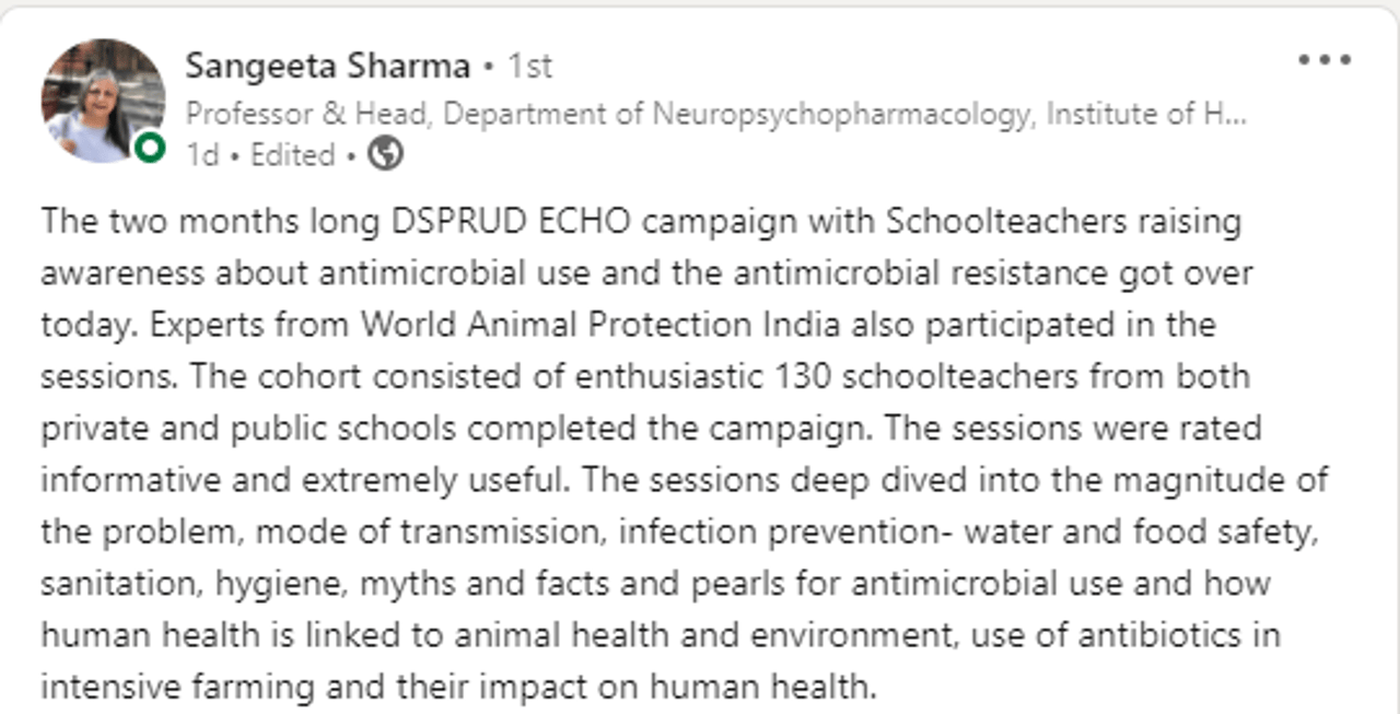 World animal protection with Echo India 
