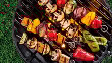 Vegetables on a bbq.