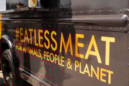 Eat Less Meat campaign. Credit: Jamie Christiani