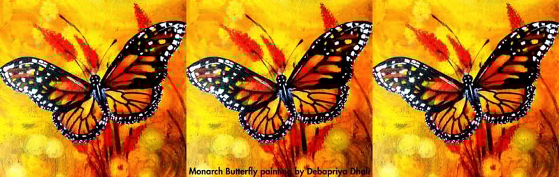 Monarch Butterfly painting by Debapriya Dhali